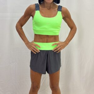 Conjunto labelly corrida grafite com verde neon